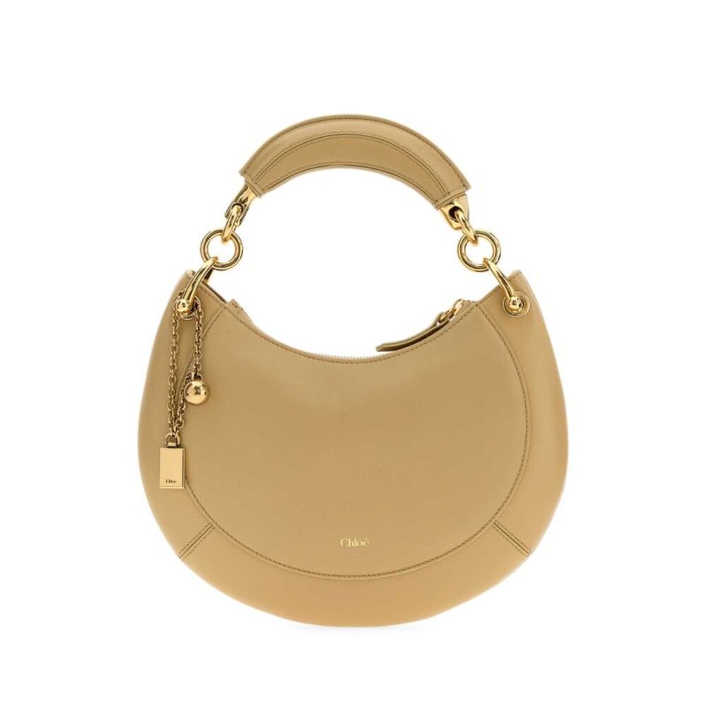 Chloe Women Beige Leather Chloe Banana Handbag